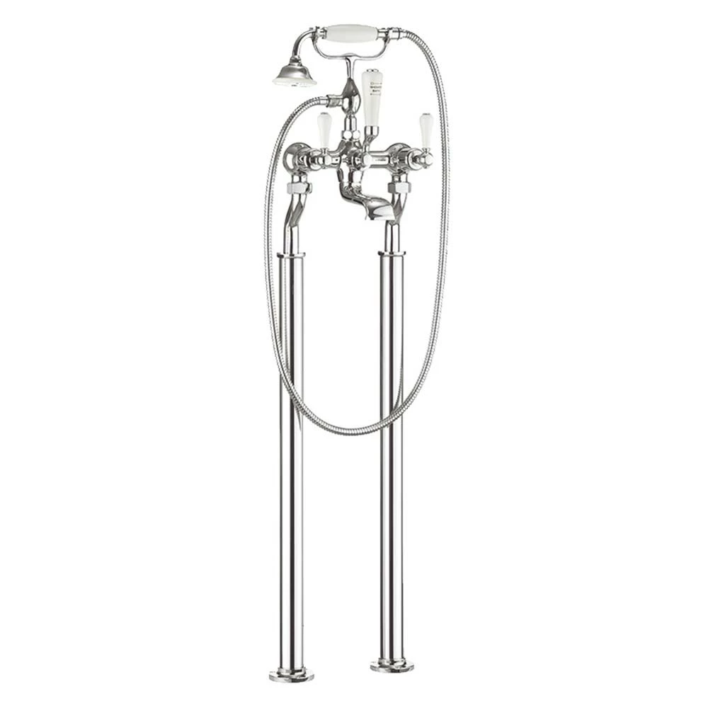 Crosswater Belgravia Lever Floor Standing Bath Shower Mixer With Handset Kit 3 Crosswater Belgravia Lever Floor Standing Bath Shower Mixer With Handset Kit