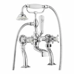 Crosswater Belgravia Crosshead Bath Shower Mixer - Nickel