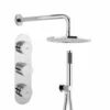 Crosswater Dial Central 2 Control Shower Valve With Single Mode Handset, Fixed Head & Arm 1 Crosswater Dial Central 2 Control Shower Valve With Single Mode Handset, Fixed Head & Arm -TAP WAREHOUSE Shop crosswater central 2way valve fixed head handset