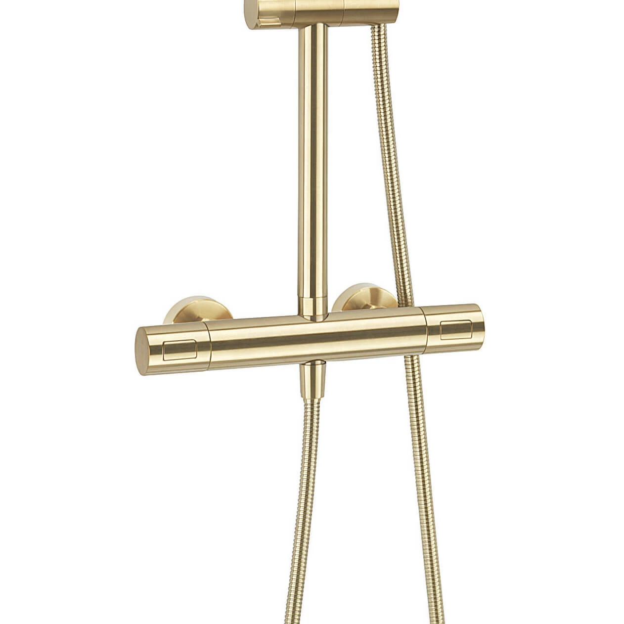 Crosswater Central Thermostatic Exposed Shower Kit With Height Adjustable Rigid Riser - Brushed Brass 6 Crosswater Central Thermostatic Exposed Shower Kit With Height Adjustable Rigid Riser - Brushed Brass - Image 4
