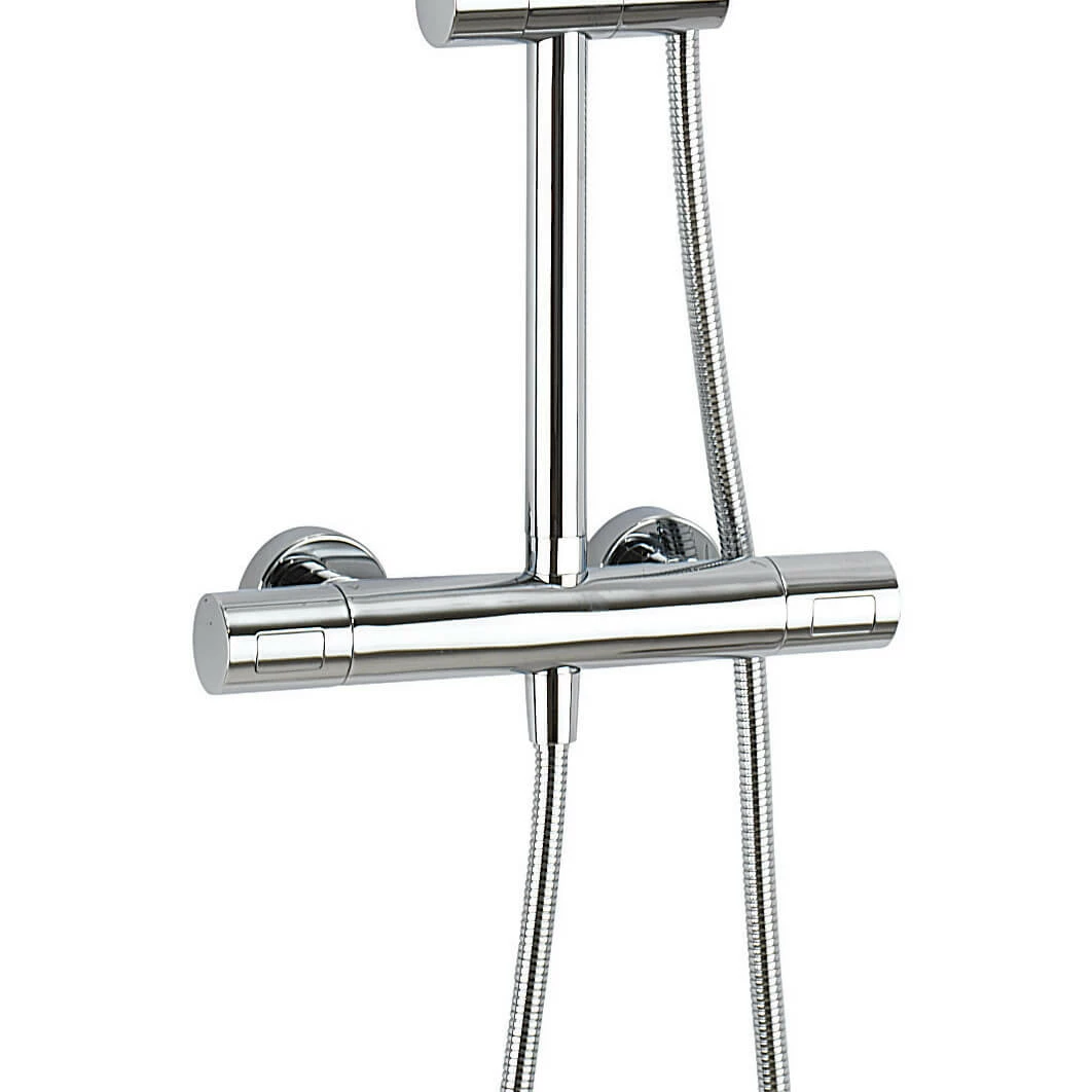 Crosswater Central Thermostatic Exposed Shower Kit With Height Adjustable Rigid Riser - Polished Chrome 5 Crosswater Central Thermostatic Exposed Shower Kit With Height Adjustable Rigid Riser - Polished Chrome - Image 3