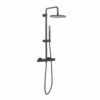 Crosswater Central Thermostatic Exposed Shower Kit With Height Adjustable Rigid Riser - Matt Black -TAP WAREHOUSE Shop crosswater central exposed shower kit matt black min cutout
