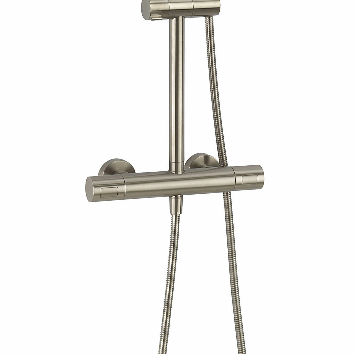 Crosswater Central Thermostatic Exposed Shower Kit With Height Adjustable Rigid Riser - Brushed Stainless Steel Effect 5 Crosswater Central Thermostatic Exposed Shower Kit With Height Adjustable Rigid Riser - Brushed Stainless Steel Effect - Image 3