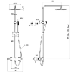 Crosswater Curve Exposed Thermostatic Shower Valve With Rigid Riser & Handset Kit 9 Crosswater Curve Exposed Thermostatic Shower Valve With Rigid Riser & Handset Kit -TAP WAREHOUSE Shop crosswater curve multifunction thermostatic valve package tech