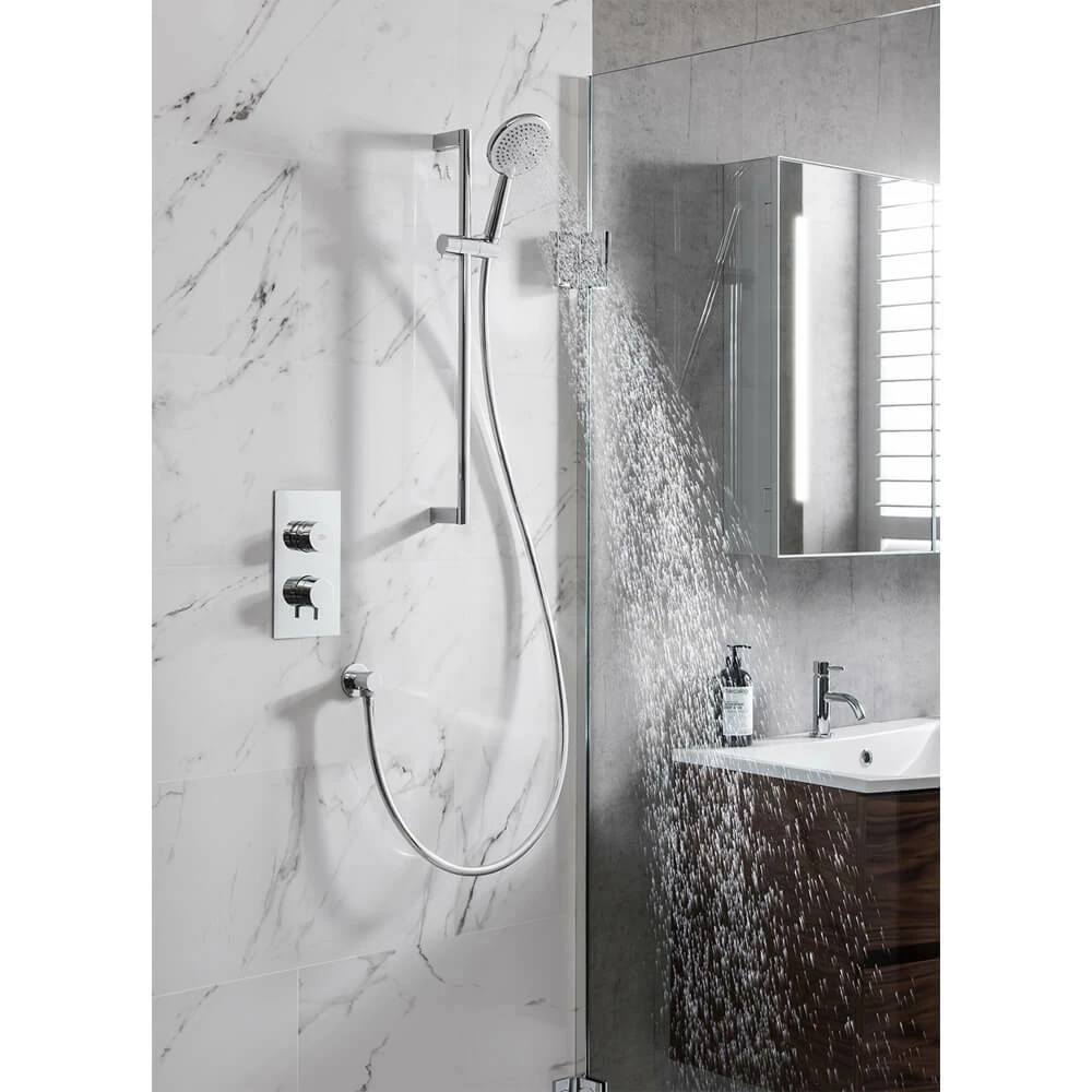 Crosswater Dial Kai Lever 1 Outlet Concealed Shower Valve With Slide Rail Kit & Wall Outlet 3 Crosswater Dial Kai Lever 1 Outlet Concealed Shower Valve With Slide Rail Kit & Wall Outlet