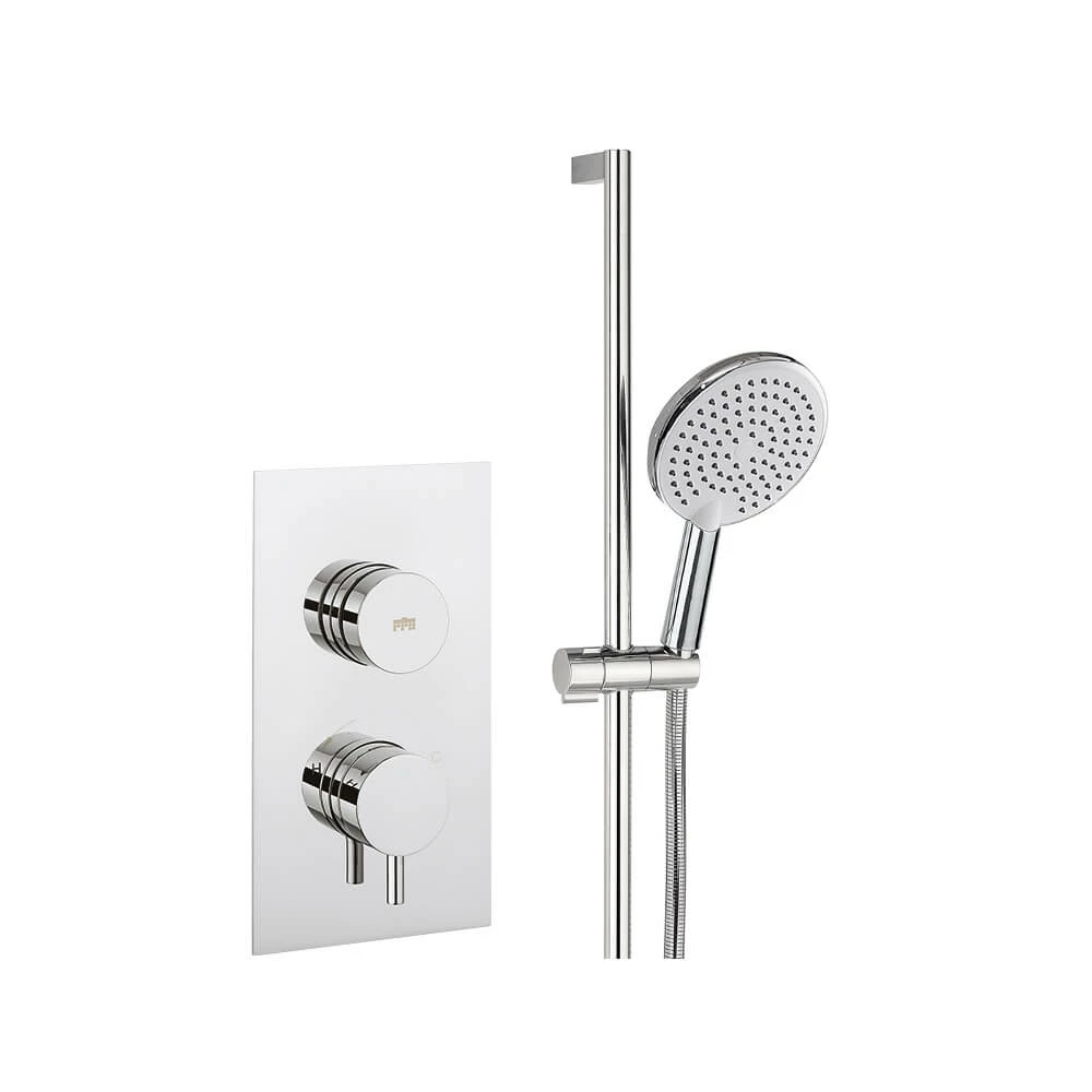 Crosswater Dial Kai Lever 1 Outlet Concealed Shower Valve With Slide Rail Kit & Wall Outlet 4 Crosswater Dial Kai Lever 1 Outlet Concealed Shower Valve With Slide Rail Kit & Wall Outlet - Image 2