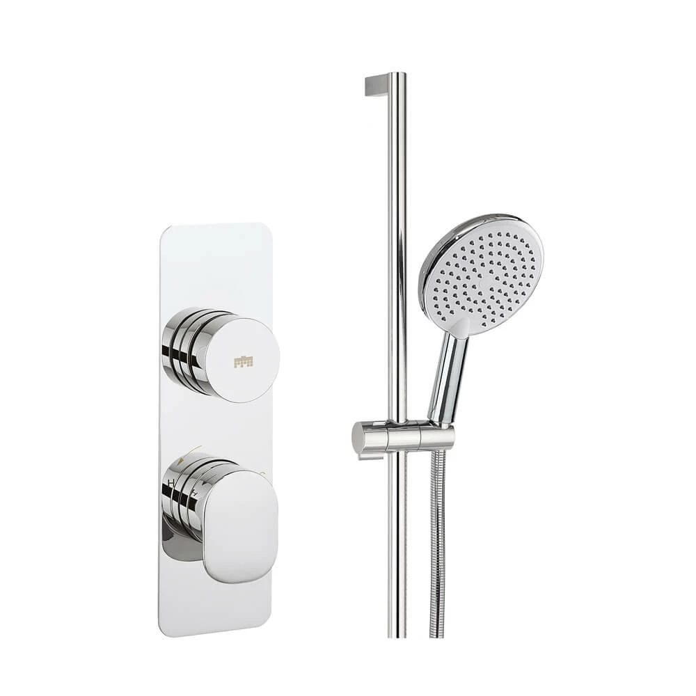 Crosswater Dial Pier 1 Outlet Concealed Shower Valve With Slide Rail Kit, Handset & Hose 4 Crosswater Dial Pier 1 Outlet Concealed Shower Valve With Slide Rail Kit, Handset & Hose - Image 2