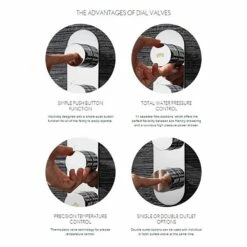 Crosswater Dial Kai Lever 2 Outlet Concealed Thermostatic Bath Valve With 3 Mode Handset 8 Crosswater Dial Kai Lever 2 Outlet Concealed Thermostatic Bath Valve With 3 Mode Handset -TAP WAREHOUSE Shop crosswater dial shower valve features 9