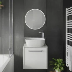 Crosswater Infinity Illuminated Mirror With Colour Change LED's - 600mm 23 Crosswater Infinity Illuminated Mirror With Colour Change LED's - 600mm -TAP WAREHOUSE Shop crosswater infinity illumiminated mirror 500mm lifestyle5