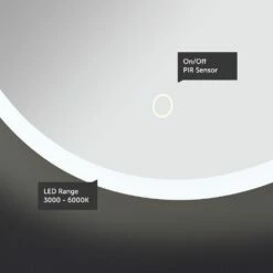 Crosswater Infinity Illuminated Mirror With Colour Change LED's - 600mm 16 Crosswater Infinity Illuminated Mirror With Colour Change LED's - 600mm -TAP WAREHOUSE Shop crosswater infinity led mirror pir sensor feature