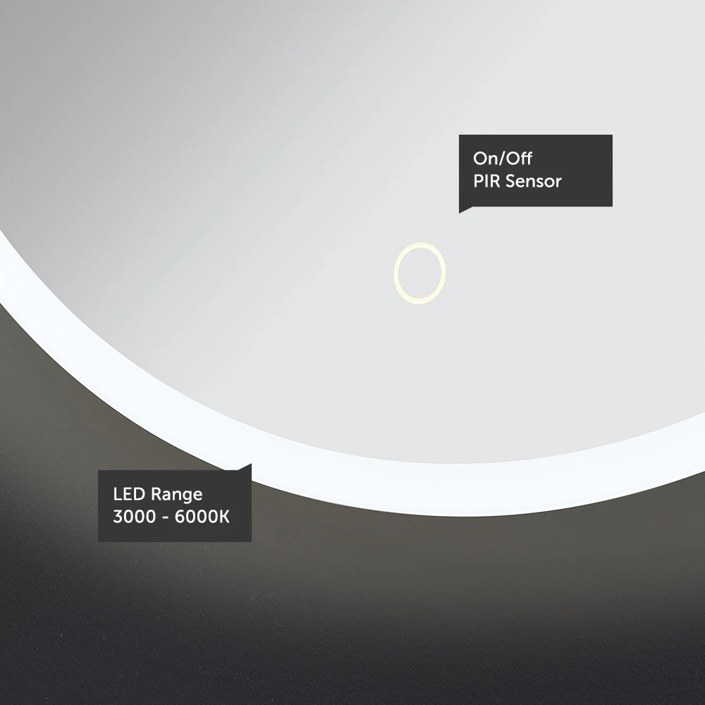 Crosswater Infinity Illuminated Mirror With Colour Change LED's - 600mm 5 Crosswater Infinity Illuminated Mirror With Colour Change LED's - 600mm - Image 3