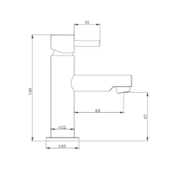 Crosswater Kai Lever Mini Basin Monobloc -TAP WAREHOUSE Shop crosswater kai lever mini basin mixer tech