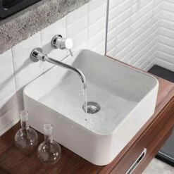 Crosswater Kai Lever 2 Hole Wall Mounted Basin Mixer Set 12 Crosswater Kai Lever 2 Hole Wall Mounted Basin Mixer Set -TAP WAREHOUSE Shop crosswater kai lever wall basin mixer 2 tap hole