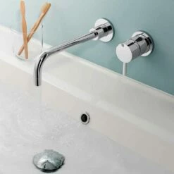 Crosswater Kai Lever 2 Hole Wall Mounted Basin Mixer Set