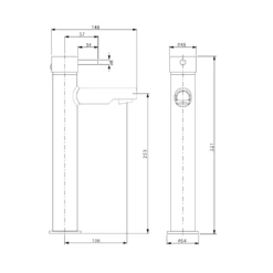 Crosswater Kai Lever Tall Basin Monobloc 9 Crosswater Kai Lever Tall Basin Monobloc -TAP WAREHOUSE Shop crosswater kai tall basin mixer lever tech