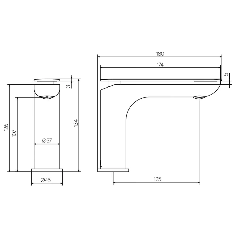 Crosswater KH Zero 2 Mono Basin Mixer 6 Crosswater KH Zero 2 Mono Basin Mixer - Image 4
