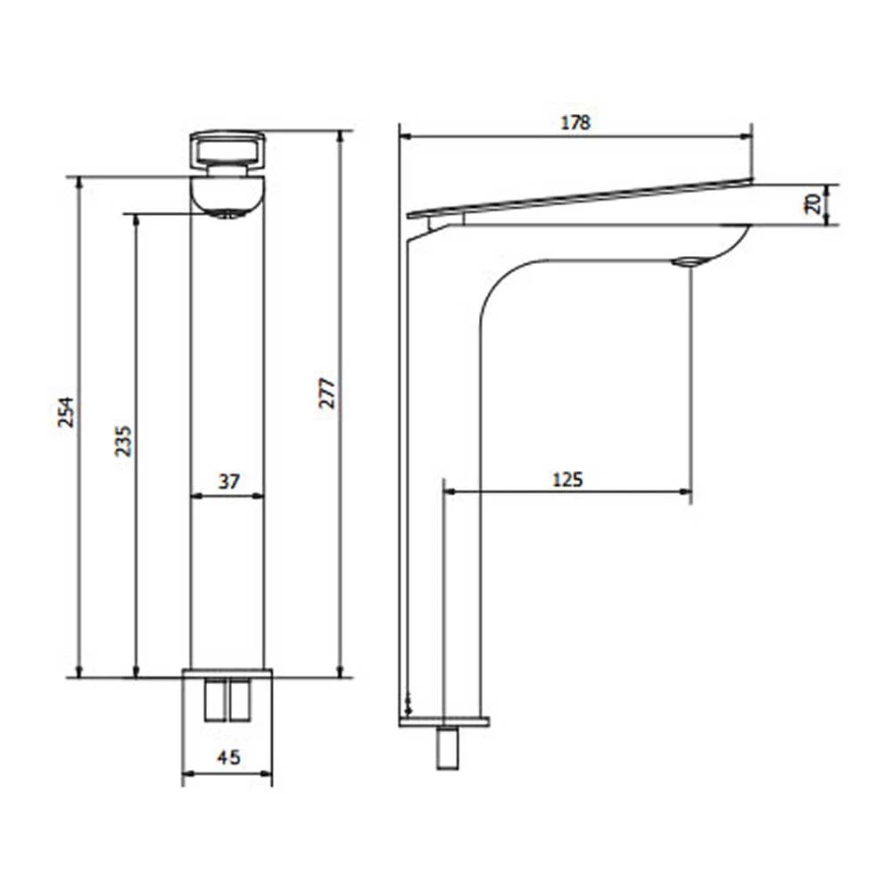 Crosswater KH Zero 2 Tall Mono Basin Mixer 5 Crosswater KH Zero 2 Tall Mono Basin Mixer - Image 3