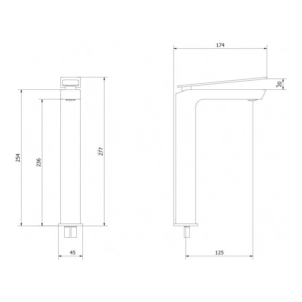 Crosswater KH Zero 3 Tall Mono Basin Mixer 5 Crosswater KH Zero 3 Tall Mono Basin Mixer - Image 3