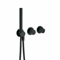 Crosswater Module 3 Outlet 2 Handle Concealed Thermostatic Shower Valve & Shower Handset - Brushed Stainless Steel Effect 19 Crosswater Module 3 Outlet 2 Handle Concealed Thermostatic Shower Valve & Shower Handset - Brushed Stainless Steel Effect -TAP WAREHOUSE Shop crosswater module 2 outlet concealed valve with handset matt black cutout