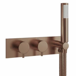 Crosswater MPRO 2 Outlet Concealed Thermostatic Bath Shower Valve - Slate 18 Crosswater MPRO 2 Outlet Concealed Thermostatic Bath Shower Valve - Slate -TAP WAREHOUSE Shop crosswater mpro 2 outlet horizontal valve with handset bronze cutout