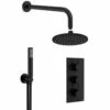 Crosswater MPRO 2 Outlet 3 Handle Shower Bundle - Matt Black 1 Crosswater MPRO 2 Outlet 3 Handle Shower Bundle - Matt Black -TAP WAREHOUSE Shop crosswater mpro 3 handle shower bundle matt black cutout