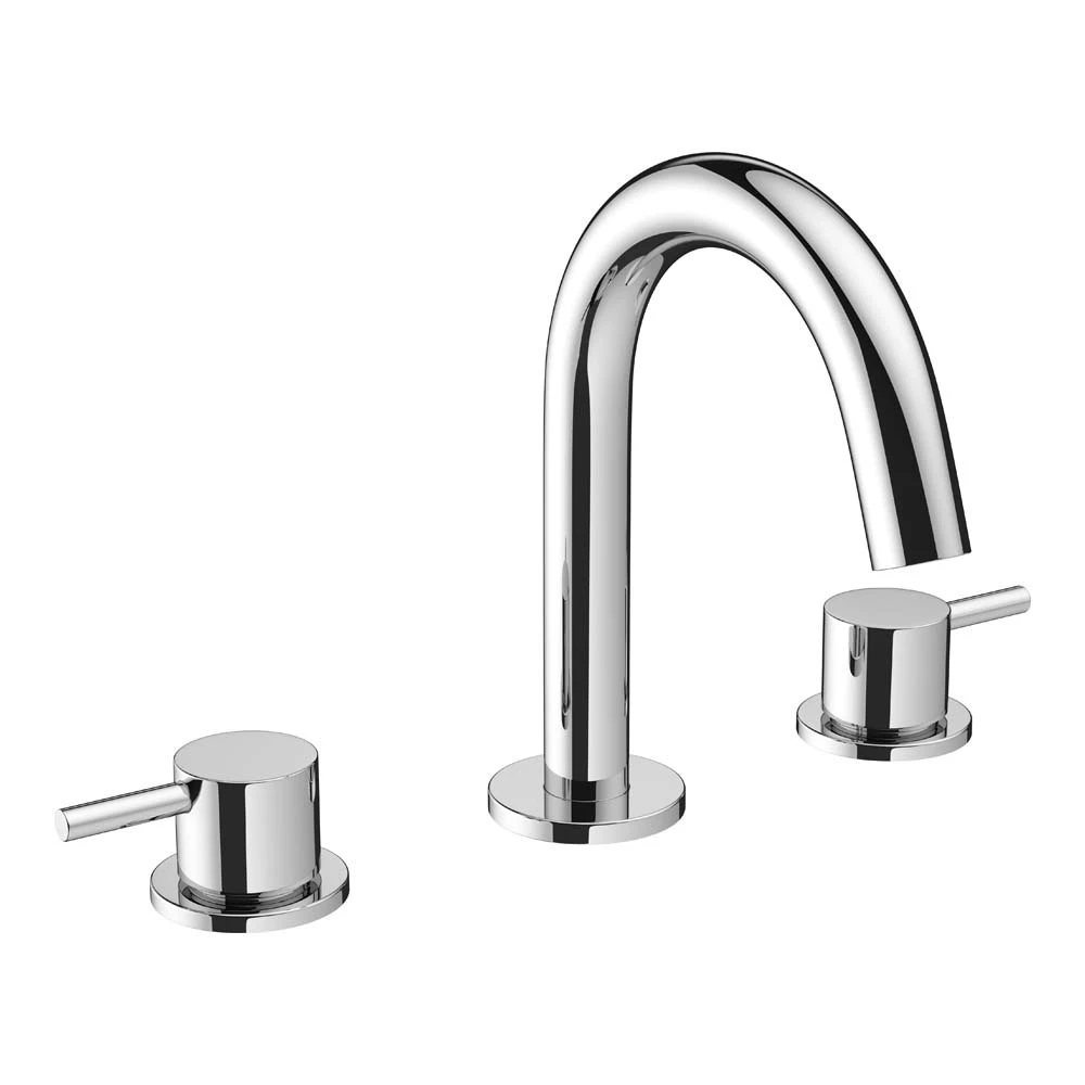 Crosswater MPRO 3 Hole Basin Mixer Tap - Matt White 4 Crosswater MPRO 3 Hole Basin Mixer Tap - Matt White - Image 2