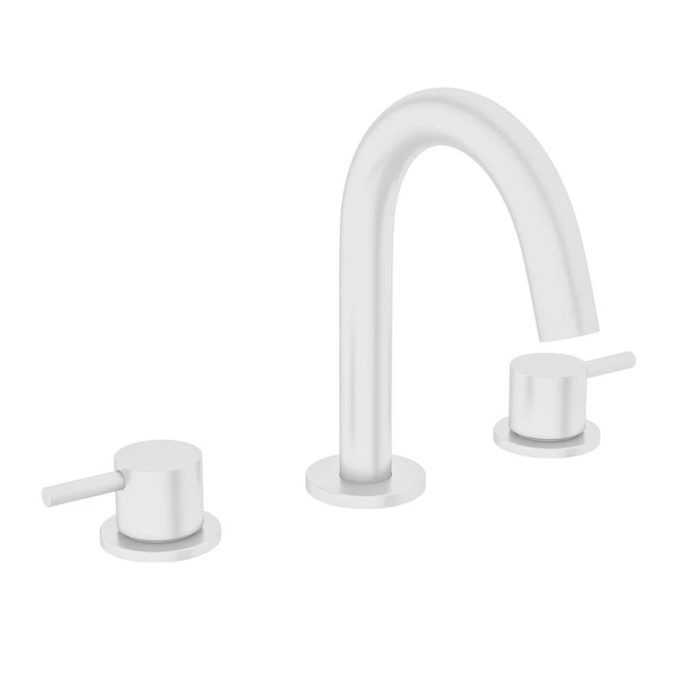 Crosswater MPRO 3 Hole Basin Mixer Tap - Matt White 9 Crosswater MPRO 3 Hole Basin Mixer Tap - Matt White - Image 7