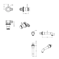 Crosswater MPRO Industrial 3 Hole Wall Mounted Bath Spout Tap - Chrome -TAP WAREHOUSE Shop crosswater mpro 3 hole wall bath mixer tech 1