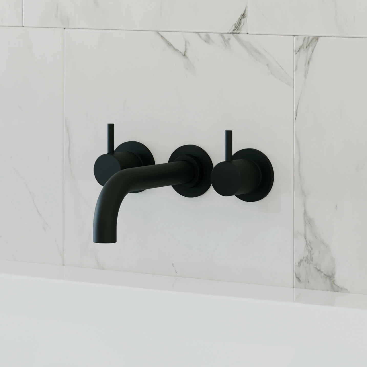 Crosswater MPRO 3 Hole Wall Mounted Bath Filler Tap - Slate 5 Crosswater MPRO 3 Hole Wall Mounted Bath Filler Tap - Slate - Image 3