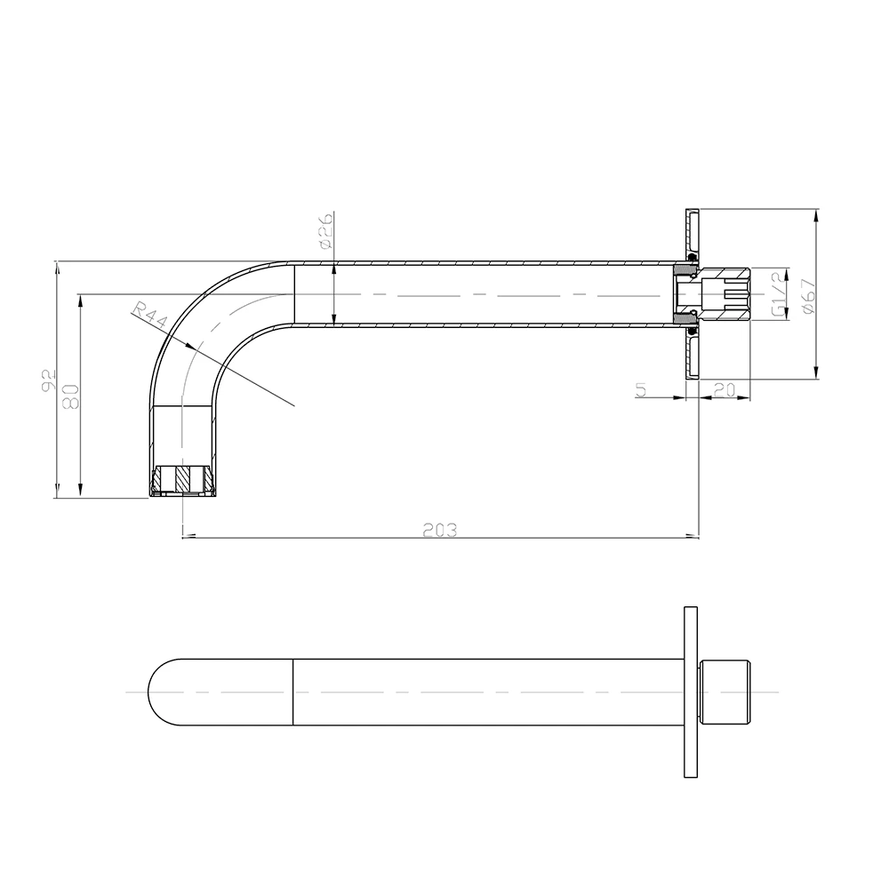 Crosswater MPRO Bath Spout - Brushed Brass 10 Crosswater MPRO Bath Spout - Brushed Brass - Image 8