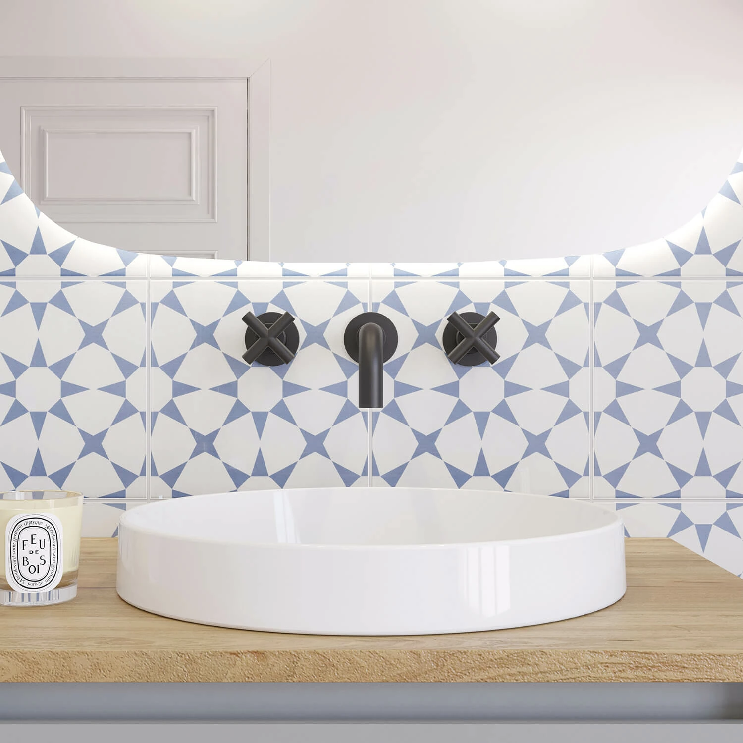 Crosswater MPRO 3 Hole Wall Mounted Basin Mixer Tap With Crosshead Handles - Brushed Stainless Steel Effect 10 Crosswater MPRO 3 Hole Wall Mounted Basin Mixer Tap With Crosshead Handles - Brushed Stainless Steel Effect - Image 8