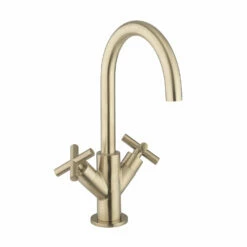 Crosswater MPRO Mono Basin Mixer Tap With Crosshead Handles - Brushed Stainless Steel Effect 13 Crosswater MPRO Mono Basin Mixer Tap With Crosshead Handles - Brushed Stainless Steel Effect -TAP WAREHOUSE Shop crosswater mpro crosshead brass mono basin mixer cutout