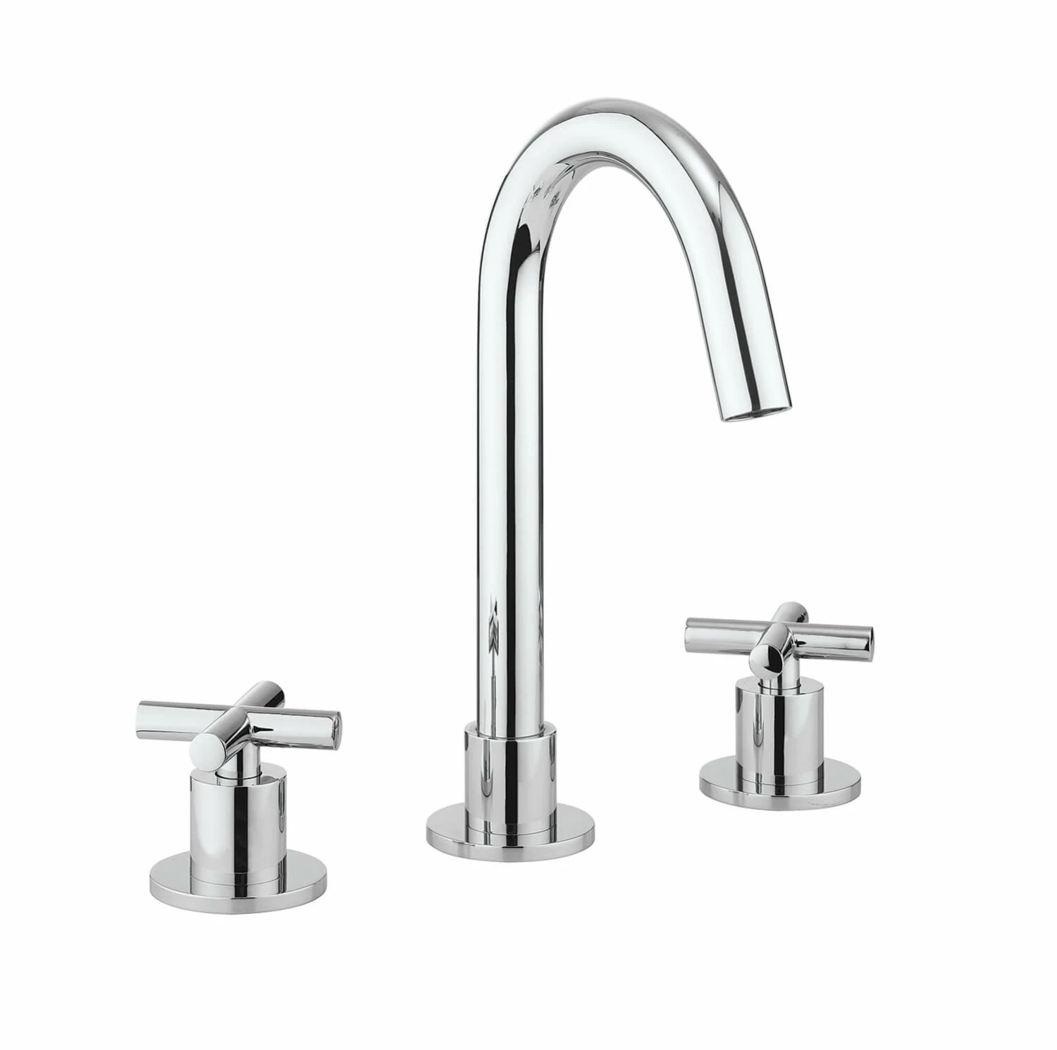 Crosswater MPRO 3 Hole Basin Mixer Tap With Crosshead Handles - Brushed Brass 6 Crosswater MPRO 3 Hole Basin Mixer Tap With Crosshead Handles - Brushed Brass - Image 4