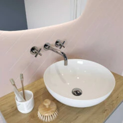 Crosswater MPRO 3 Hole Wall Mounted Basin Mixer Tap With Crosshead Handles - Brushed Stainless Steel Effect 17 Crosswater MPRO 3 Hole Wall Mounted Basin Mixer Tap With Crosshead Handles - Brushed Stainless Steel Effect -TAP WAREHOUSE Shop crosswater mpro crosshead chrome 3 hole wall basin tap lifestyle