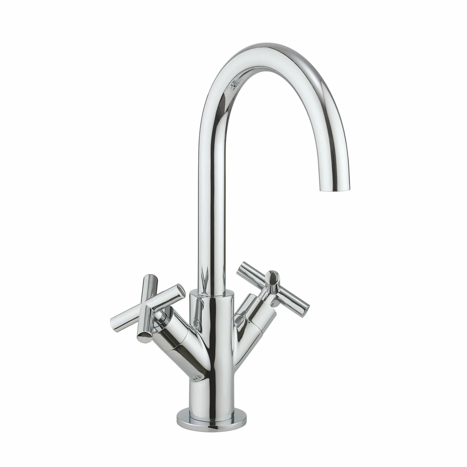 Crosswater MPRO Mono Basin Mixer Tap With Crosshead Handles - Brushed Stainless Steel Effect 7 Crosswater MPRO Mono Basin Mixer Tap With Crosshead Handles - Brushed Stainless Steel Effect - Image 5