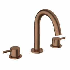 Crosswater MPRO 3 Hole Basin Mixer Tap - Matt White 17 Crosswater MPRO 3 Hole Basin Mixer Tap - Matt White -TAP WAREHOUSE Shop crosswater mpro deck 3 hole basin tap bronze cutout