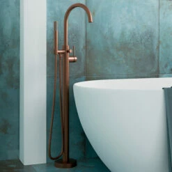 Crosswater MPRO Floorstanding Bath And Shower Mixer With Shower Kit - Brushed Stainless Steel 18 Crosswater MPRO Floorstanding Bath And Shower Mixer With Shower Kit - Brushed Stainless Steel -TAP WAREHOUSE Shop crosswater mpro freestanding bath mixer bronze lifestyle zoom