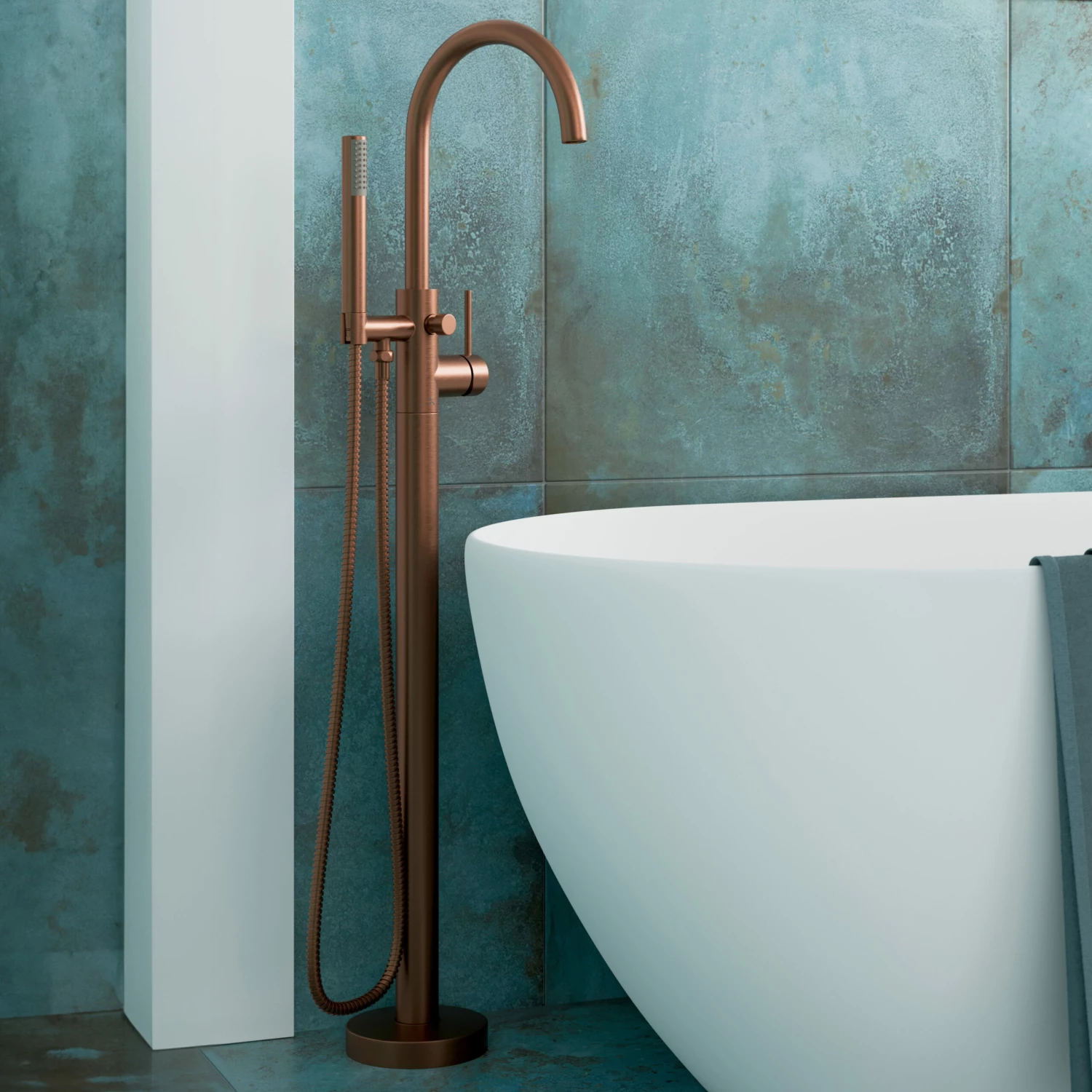 Crosswater MPRO Floorstanding Bath And Shower Mixer With Shower Kit - Brushed Stainless Steel 10 Crosswater MPRO Floorstanding Bath And Shower Mixer With Shower Kit - Brushed Stainless Steel - Image 8