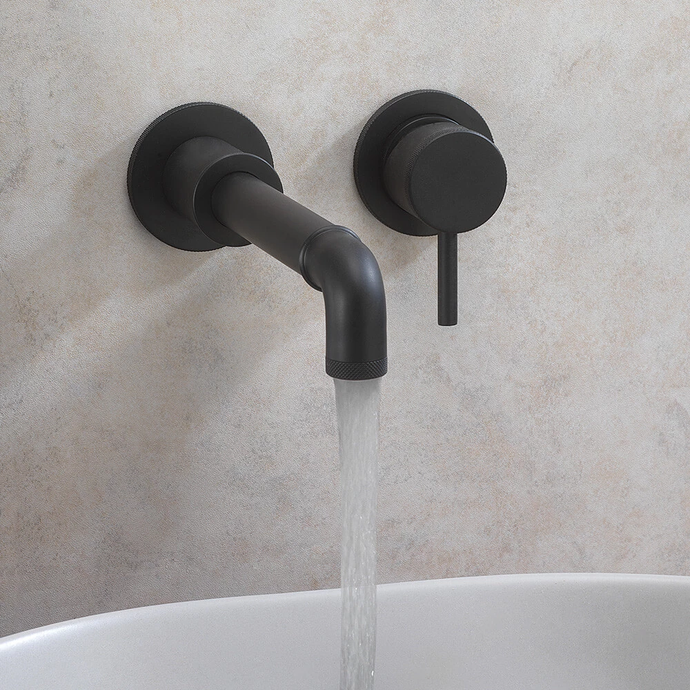 Crosswater MPRO Industrial 2 Hole Wall Mounted Basin Mixer Tap - Carbon Black 3 Crosswater MPRO Industrial 2 Hole Wall Mounted Basin Mixer Tap - Carbon Black