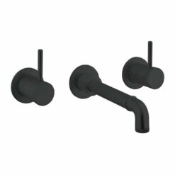 Crosswater MPRO Industrial 3 Hole Wall Mounted Basin Mixer Tap - Carbon Black