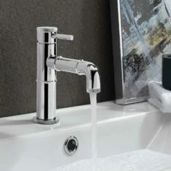 Crosswater MPRO Industrial Basin Mixer Tap - Chrome -TAP WAREHOUSE Shop crosswater mpro industrial chrome basin mixer tap lifestyle