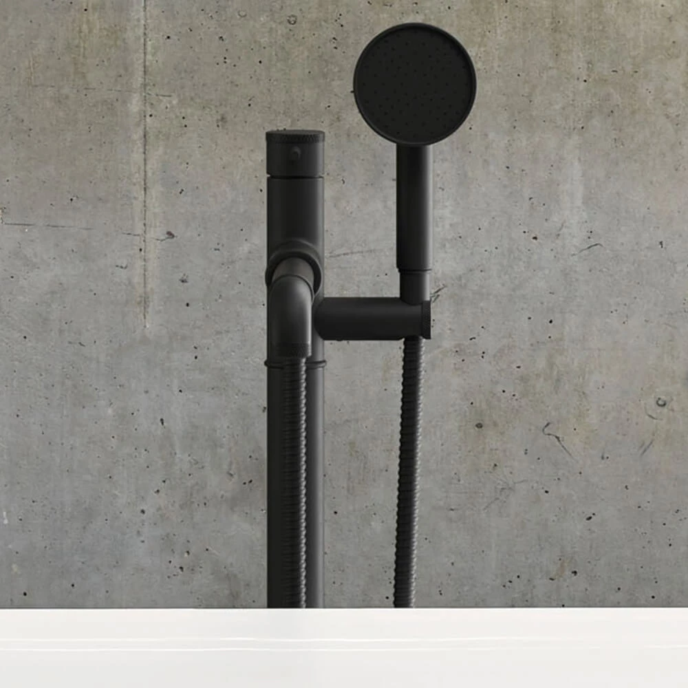 Crosswater MPRO Industrial Floorstanding Bath & Shower Mixer Tap - Carbon Black 4 Crosswater MPRO Industrial Floorstanding Bath & Shower Mixer Tap - Carbon Black - Image 2