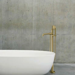 Crosswater MPRO Industrial Floorstanding Bath & Shower Mixer Tap - Unlacquered Brushed Brass 8 Crosswater MPRO Industrial Floorstanding Bath & Shower Mixer Tap - Unlacquered Brushed Brass -TAP WAREHOUSE Shop crosswater mpro industrial floorstanding bath shower mixer brushed brass lifestyle2