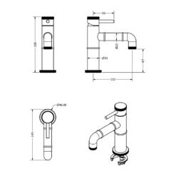 Crosswater MPRO Industrial Basin Mixer Tap - Chrome -TAP WAREHOUSE Shop crosswater mpro industrial mono basin tap tech