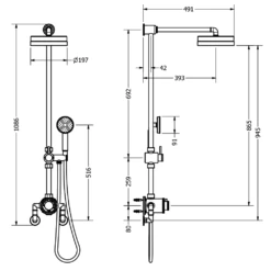 Crosswater MPRO Industrial Multifunction Thermostatic Shower Valve & Rigid Riser Kit - Carbon Black 11 Crosswater MPRO Industrial Multifunction Thermostatic Shower Valve & Rigid Riser Kit - Carbon Black -TAP WAREHOUSE Shop crosswater mpro industrial rigid riser kit tech