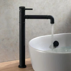 Crosswater MPRO Industrial Tall Basin Mixer Tap - Carbon Black