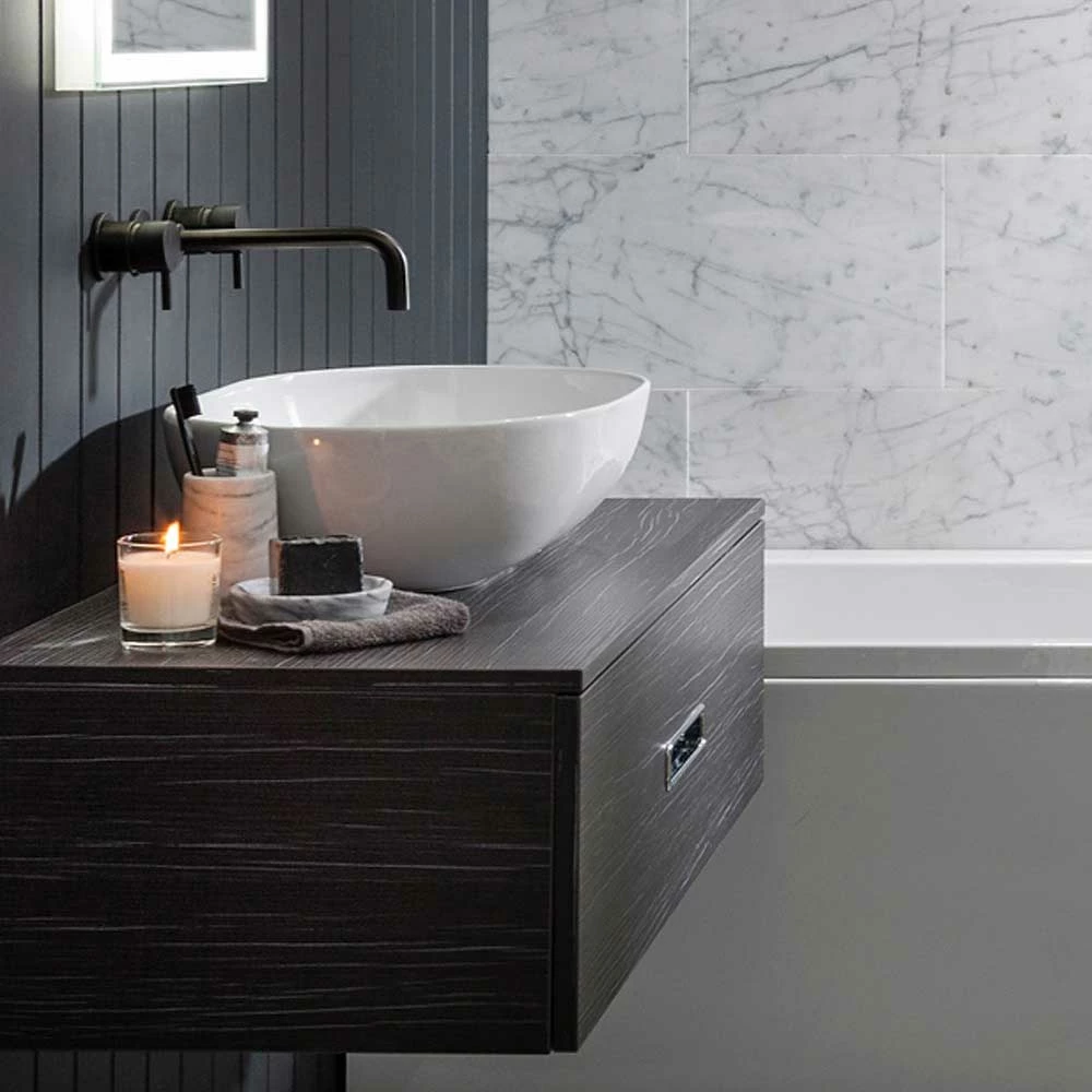 Crosswater MPRO Wall Mounted Basin Mixer With Twin Levers & Spout - Chrome 12 Crosswater MPRO Wall Mounted Basin Mixer With Twin Levers & Spout - Chrome - Image 10