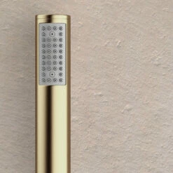 Crosswater MPRO 2 Outlet 3 Handle Shower Bundle - Brushed Brass -TAP WAREHOUSE Shop crosswater mpro shower bundle 0009 pro963f close up