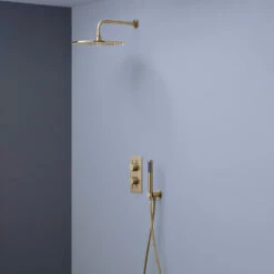 Crosswater MPRO 2 Outlet 2 Handle Shower Bundle - Brushed Brass 11 Crosswater MPRO 2 Outlet 2 Handle Shower Bundle - Brushed Brass -TAP WAREHOUSE Shop crosswater mpro shower bundle shower 2 handle valve head and arm brushed brass