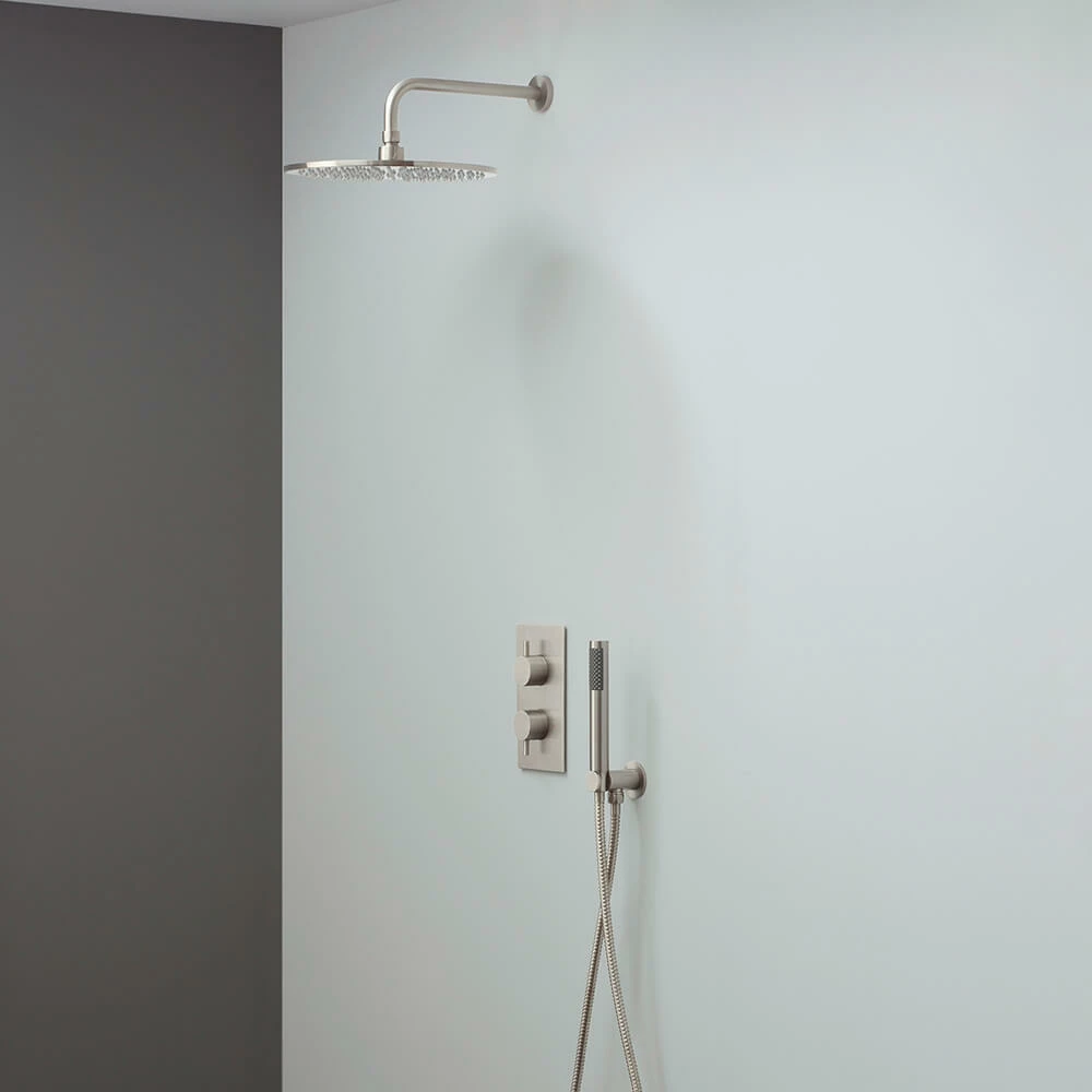 Crosswater MPRO 2 Outlet 2 Handle Shower Bundle - Brushed Stainless Steel Effect 4 Crosswater MPRO 2 Outlet 2 Handle Shower Bundle - Brushed Stainless Steel Effect - Image 2